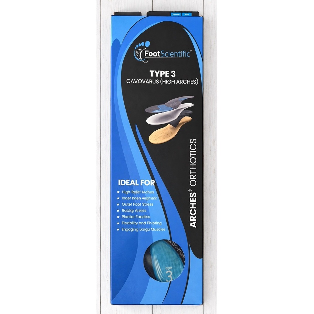 FootScientific Arches Type 3 Orthotic Insoles High Arch M11-11.5 W13-13.5